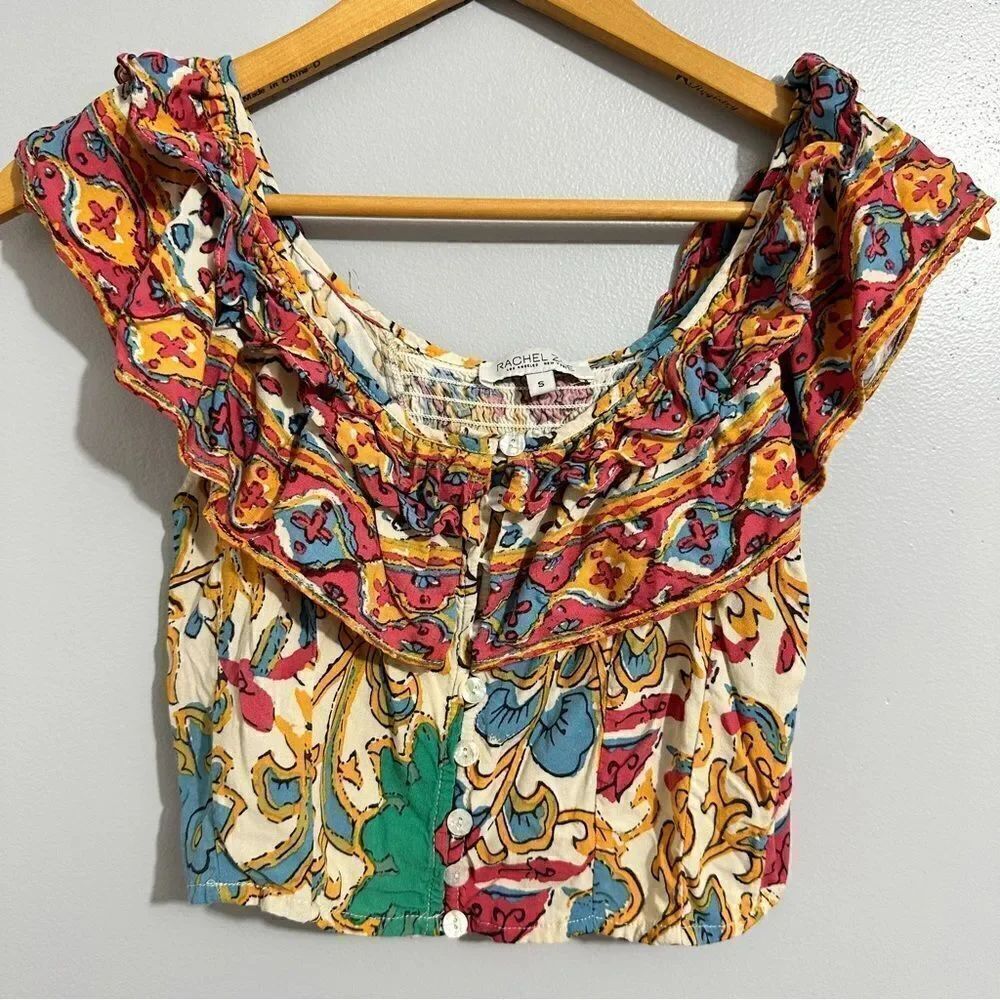 Rachel Zoe multicolor crop top. Size S